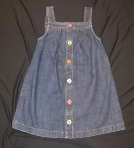 Gymboree Sweet CUPCAKE CUTIE Denim blau Pullover Kleid Knopfleiste Neu mit Etikett 5 6 - Bild 1 von 2