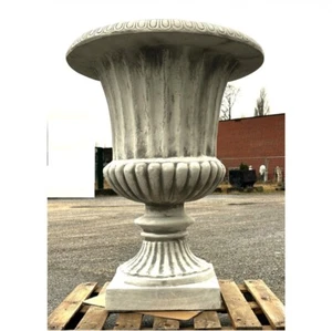 AMPHORE zum BEPFLANZEN ca. 94 cm STEINGUSS BLUMENSCHALE FROSTFEST NEU JA-072 - Bild 1 von 3