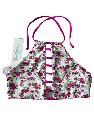Top de Bikini Beach Bunny Cuello Alto Halter Natación Floral Jardín Mujeres Talla Mediana Nuevo con Etiquetas Foto 1 de 3