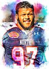 Aaron Donald Los Angeles Rams 5/10 Art ACEO Print Card By:Q Dual