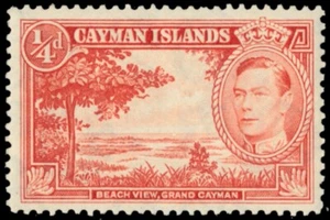 Cayman Islands 100 (SG115) - King George VI ""Strandblick"" (Pb79882) - Bild 1 von 1