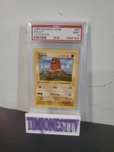 SHADOWLESS 1999 Pokemon Base SET 1st Edition #47 Diglett PSA 9 FAST SHIPPING - Picture 1 of 2