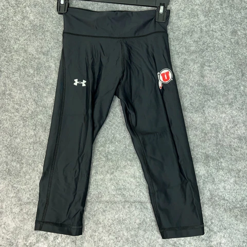 Utah Utes Womens Pants Extra Small Under Armour Black Leggings Compression NCAA Cover