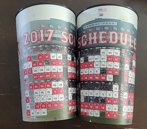 ZWEI Boston Red Sox 2017 Spielplan Fenway Park Souvenir Tasse Aramark Coca Cola - Bild 1 von 4
