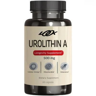 100% PURE Urolithin A Supplement 500mg Capsules