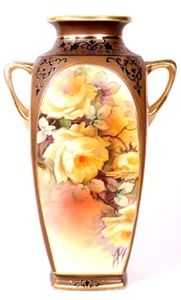 Japanese Noritake Porcelain Vase Flower h29 cm Circa 1920 - Picture 1 of 9