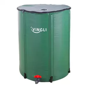 66 Gal. Collapsible Rain Barrel Portable Water Storage Tank Rainwater Collection - Picture 1 of 12