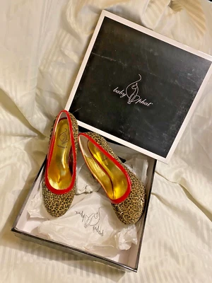 Baby Phat Cheetah Platform Stiletto Heels w/red trim - Image 1 of 4