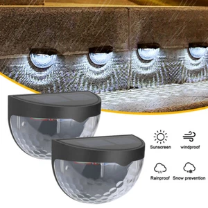 2Pack Solar LED Wall Lights Outdoor Deck Light Garden Waterproof Landscape Lamps - Picture 1 of 14
