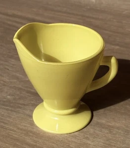 VINTAGE MID-20th CENTURY HAZEL-ATLAS OVIDE PLATONITE CREAMER - Yellow - Picture 1 of 5