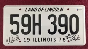NICK CASTLE SIGNED HALLOWEEN LICENSE PLATE + THE SHAPE MICHAEL MYERS BECKETT BAS - Picture 1 of 3