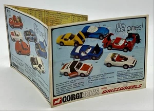 Catalogue Dépliant 3 feuillets CORGI Toys with Whizzwheels 1970 - TBE - Foto 1 di 4