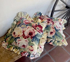 Juego de Almohadas Ralph Lauren De Colección Diseñador Hecho a Mano Raro Acento Floral ¡¡Bonito!!! - Imagen 1 de 10
