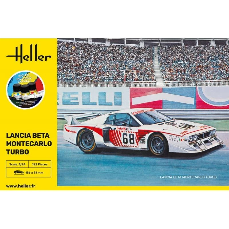 Starter Kit HELLER Lancia beta Montecarlo Turbo 1/24: Kit Completo, Déco 1979, D - Immagine 1 di 4