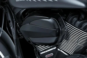 Kuryakyn Gloss Blk Vantage Air Cleaner Filter Kit Indian Chieftain Classic 18-20 - Picture 1 of 6