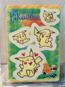 Pikachu #05 Stitch Touch Sealdass Pokemon Card Sticker BANDAI Japanese Rare - LP - Picture 1 of 3
