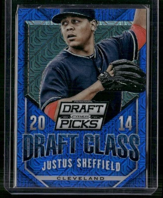 2014 Panini Prizm Perennial #29 Justus Sheffield Blue Mojo /75 - Image 1 of 2