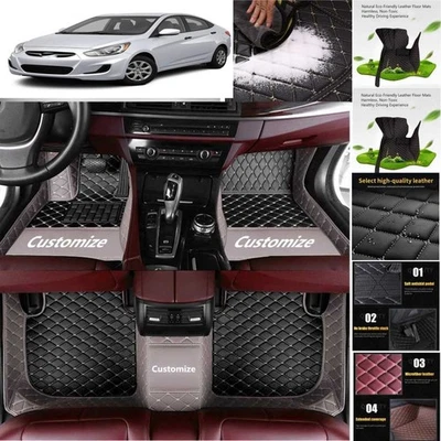 For Hyundai Accent Car Floor Mats Carpets Cargo Liners Custom All Weather Foto 1 de 4