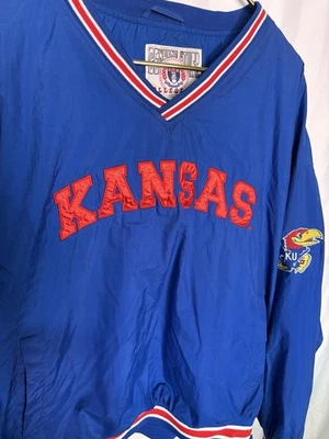 Starter Pullover Kansas Jayhawks Size XL Extra Large Vintage Basketball Nylon - Image 1 of 4