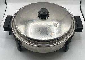 Vintage Saladmaster Skillet Stainless Electric Oil Core 7256 No Power Cord - Bild 1 von 4