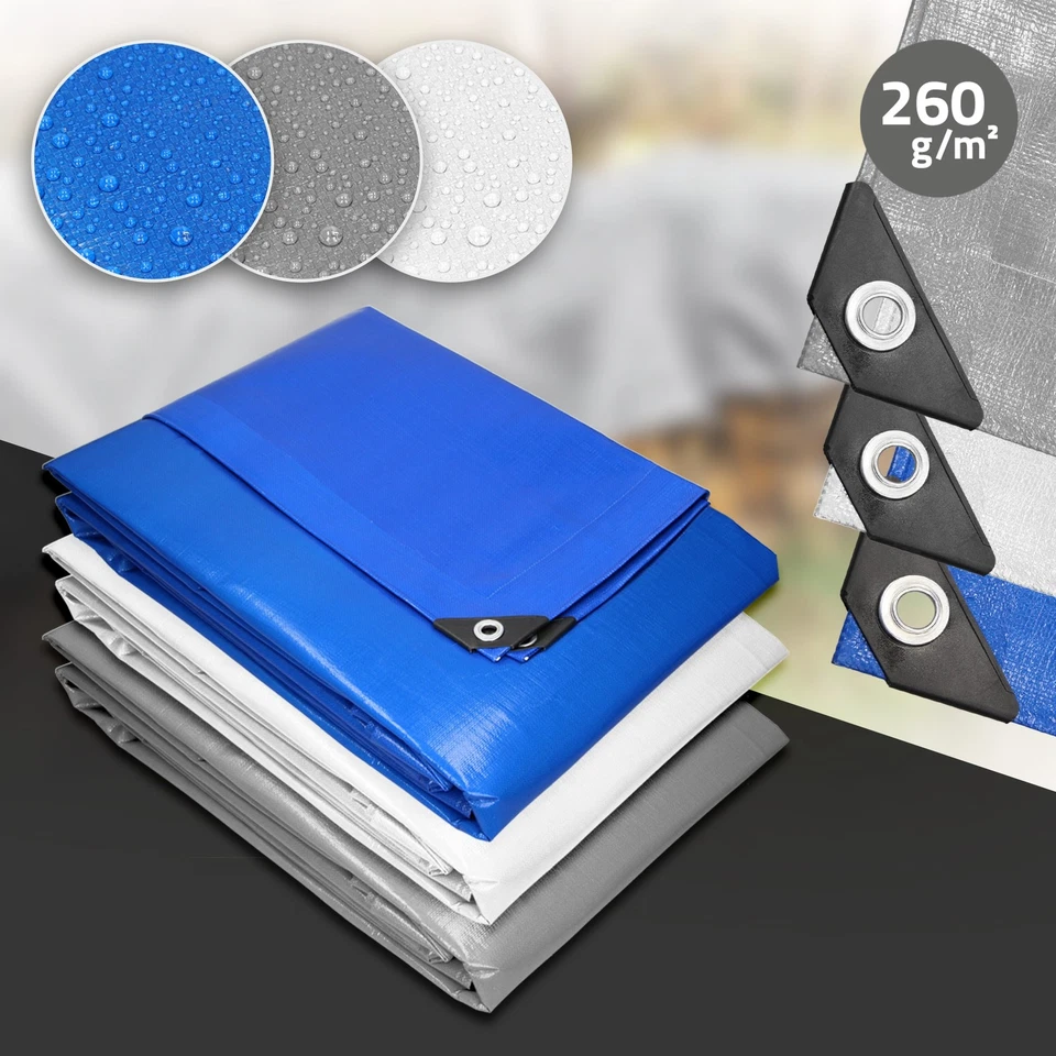 BESTPRICEPARTS Plane Abdeckplane Gartenplane Schutzplane Gewebeplane Industrieplane mit Ösen