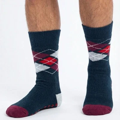 Mens Slipper Socks with Grippers Winter Fluffy Indoor Thermal Non Slip Sock Size - Image 1 of 3