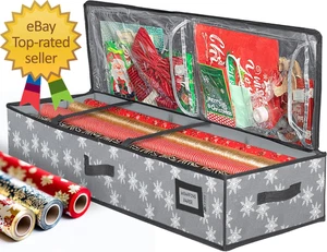 Geschenkpapier Aufbewahrungsbehälter - passend für bis zu 27 Rollen 1 3/8" Durchmesser - Bild 1 von 9