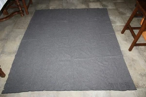 Vintage Gray Wool Blanket NYCS New York Central System Railroad 74" x 62" - Picture 1 of 11