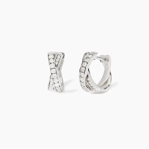 Pendientes De Aro Trenzados Mabina Enigma De Plata Y Circonitas Blancas 563845 - Imagen 1 de 3