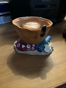 Yankee Candle Beach Scene Votive Candle Holder Picnic Basket Flip Flops Towel - Picture 1 of 5