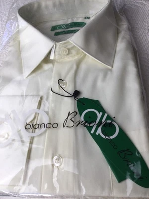 Brioni mens shirt cotton New Sealed package vanilla - Image 1 of 4