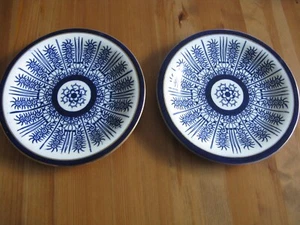 2 Coalport Royal Lily Blue & White Dinner Plates 9-3/4" - Picture 1 of 11