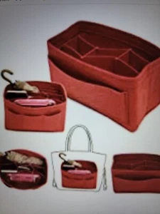 Felt Purse Handbag Organizer Insert Multi Pocket Storage Tote Shaper Liner Bag - Picture 1 of 3