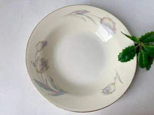 VTG Soup Bowl Tulip Pattern Homer Laughlin Eggshell Nautilus Pastel USA D47N5 - Picture 1 of 7