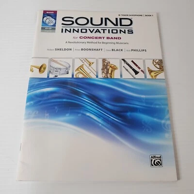 Innovaciones de sonido para banda de concierto libro 1 B saxofón tenor plano cancionero CD DVD Foto 1 de 4