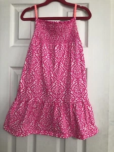 Carters Tank Dress Pink White Summer Girls Size 6 - Picture 1 of 9