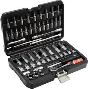 YT-14501 Socket Set Ratchet 56pcs 1/4" Yato Professional Tools Toolbox AS-DRIVE - Picture 1 of 3