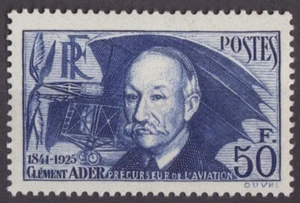 TIMBRE FRANCE NEUF ** 1938 N 398 CLEMENT ADER REF 931 - Bild 1 von 2