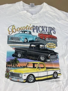 Vintage 80s 90s Y2K Bow tie Pickup Truck Chevy Chevrolet Distressed T Shirt Surf - Picture 1 of 8