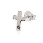 Einzelohrstecker Kreuz 925 Silber Antik Oxidiert Ohrschmuck 9x6mm Klein Ohrring