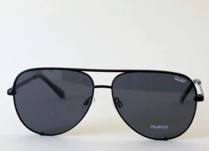 Quay Unisex High Key 126 Black Frame Fade Polarized Lens Aviator Sunglasses - Picture 1 of 2