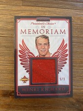 2021 President's Choice Solitaire 2.0 - 1/1 Henri Richard Game Used Mem