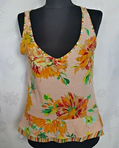 FRANCE-AUTÉNTICO JEANS KENZO FLORAL ARTE MEZCLA ALGODÓN TOP TALLA: US10/EU38 - Imagen 1 de 5