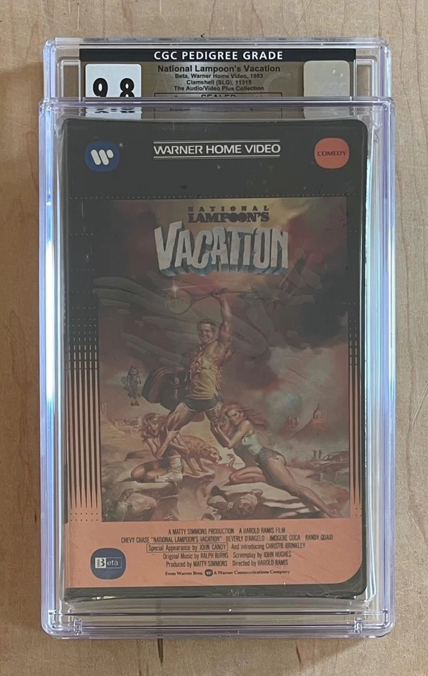 NATIONAL LAMPOON'S VACATION (1983) Sealed Betamax Warner Clam CGC Graded 9.8 A++ Foto 1 de 3