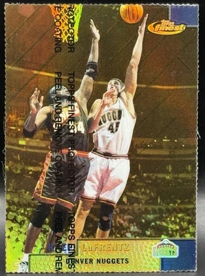 1999-00 Topps Finest Gold refractor Raef Lafrentz 097/100 casi nuevo #211 Nuggets Mavs Foto 1 de 4