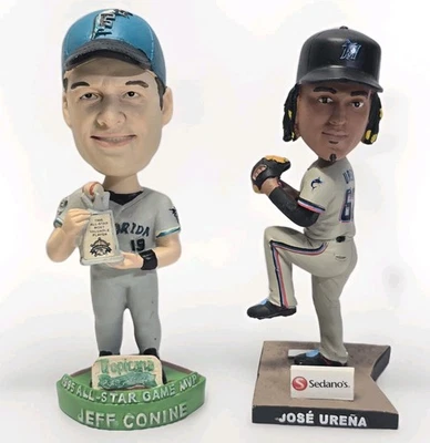 Set Of Miami Marlins Bobblehead José Ureña Sedano’s Jeff Conine All-Star MVP. - Image 1 of 4