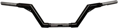 Trask 1-1/4in. V-Line Standard Handlebar - Black Motorcycle Street TM-2019BK - Imagem 1 de 3