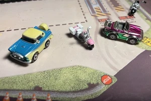MicroMachines Scale Saddle Harley RARE (pink/white) OTHER VEHICLES NOT INCLUDED - Picture 1 of 2