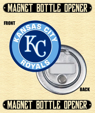 Kansas City Royals - Magnet Bottle Opener - Choose From 12 Designs Cover