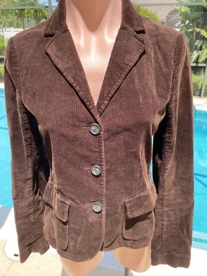 Women's Theory Brown Corduroy Cord blazer jacket coat womens size 6 - Image 1 of 4